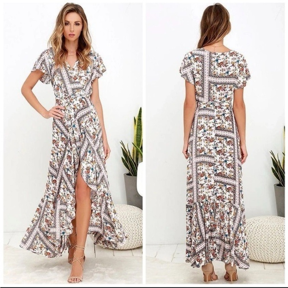 Lulu’s Bohemian Maxi Wrap Dress/Robe
